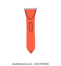 Electric hair clipper, beard trimmer icon. Barber shop and hairdresser tools silhouette. Vector illustration.