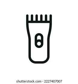 Electric hair clipper isolated icon, hair trimmer linear icon, barber shaver outline vector icon with editable stroke