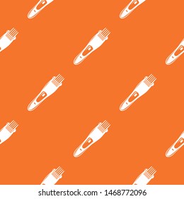 Electric hair clipper pattern vector orange for any web design best