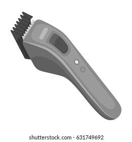Electric hair clipper.Barbershop single icon in monochrome style vector symbol stock illustration web.