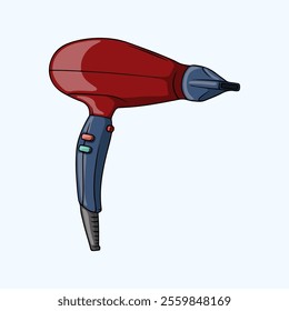 Electric hair dryer blower illustration