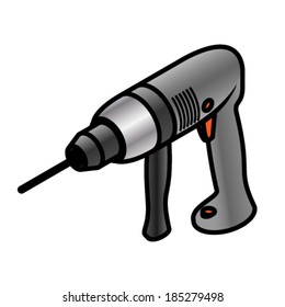 An electric hammer drill.