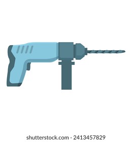 Electric hammer tool icon cartoon vector. Home work. Repair concrete machine