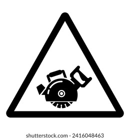 Electric Hand Circular Saw Symbol Sign,Vector Illustration, Isolate On White Background Label. EPS10