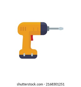Electric Hand Drill Icon Flat Illustration Stock Vector (Royalty Free ...