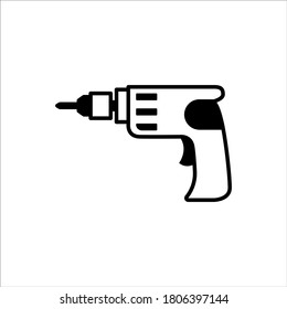 Electric hand drill icon vector collection