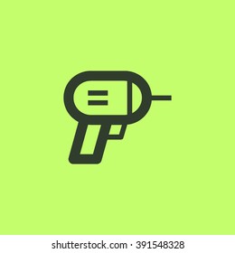 Electric hand drill isolated minimal single flat linear icon in color. Instrument line vector icon for websites and mobile minimalistic flat design.