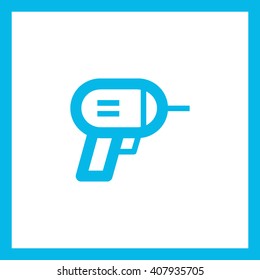Electric hand drill isolated minimal single flat linear icon in color. Instrument line vector icon for websites and mobile minimalistic flat design.