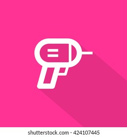 Electric hand drill isolated minimal single flat linear icon in color. Instrument line vector icon for websites and mobile minimalistic flat design.