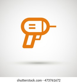 Electric hand drill isolated minimal single flat linear icon in color. Instrument line vector icon for websites and mobile minimalistic flat design.