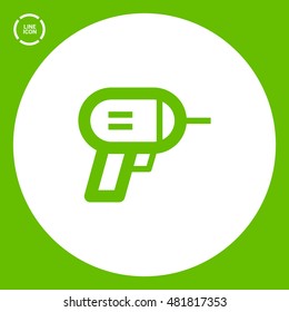 Electric hand drill isolated minimal single flat linear icon in color. Instrument line vector icon for websites and mobile minimalistic flat design.