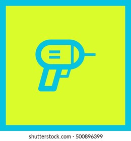 Electric hand drill isolated minimal single flat linear icon in color. Instrument line vector icon for websites and mobile minimalistic flat design.