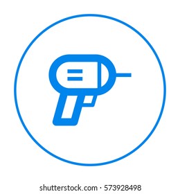 Electric hand drill isolated minimal single flat linear icon in color. Instrument line vector icon for websites and mobile minimalistic flat design.