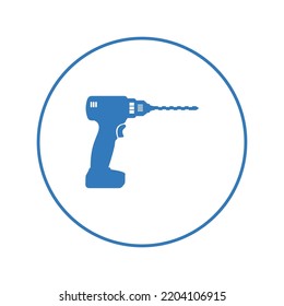 Electric hand drill machine icon | Circle version icon |