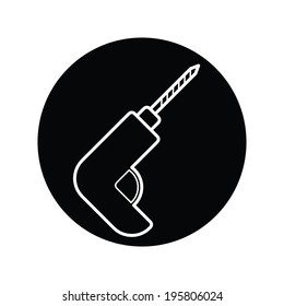 electric hand drill symbol vector