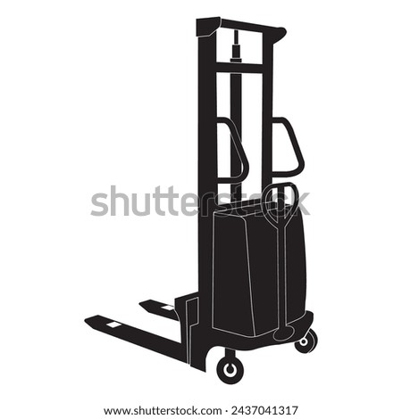Electric hand forklift icon vector illustration design