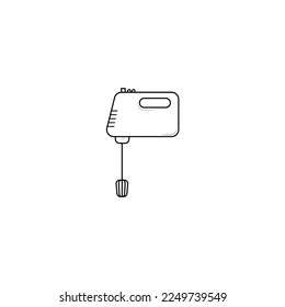 Electric hand mixer icon vector graphics