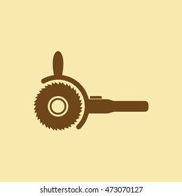 Electric Hand Saw Icon.
