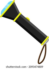 Electric hand torch, illustration, vector on a white background.