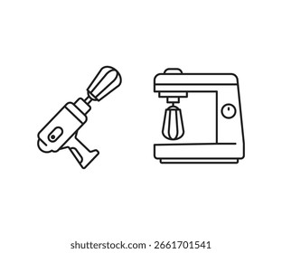 electric hand whisk icons vector illustration