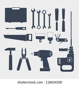 Electric and handy tool silhouettes