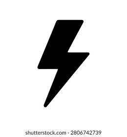 Electric Hazard Icon Containing electricity, danger, warning, power risk, and safety. Solid icon