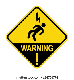 Electric hazard sign. Symbol, illustration 