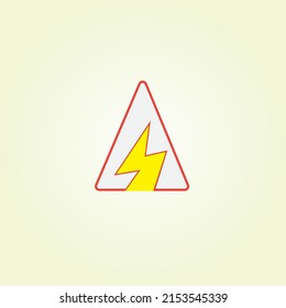 Electric Hazard Signal Vector Logo Design