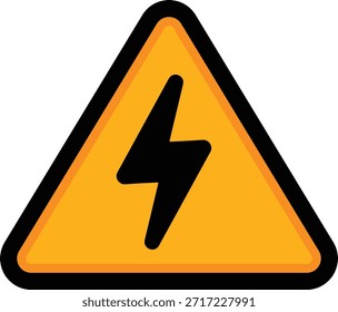 Elektrische Gefahrenhinweis Symbol Dreieck für Hochspannungsgefahr, Sicherheitswarnsymbol