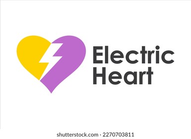Ilustración del icono del vector de diseño del logotipo Electric Hearth