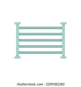 Electric heated towel rail icon. Flat illustration of Electric heated towel rail vector icon isolated on white background
