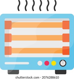 Electric Heater Concept, Halogen Room heating Device Vector Color Icon Design, Winter Season activities Symbol, Coldest Weather Sign, Snow and frost Stock Illustration