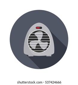 Electric heater fan color icon. Flat design for web and mobile