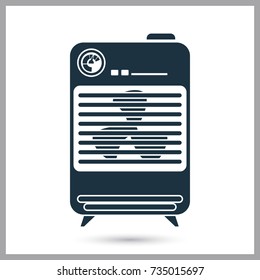 Electric heater fan simple icon for web and mobile design