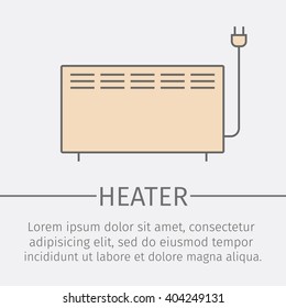 Electric heater icon
