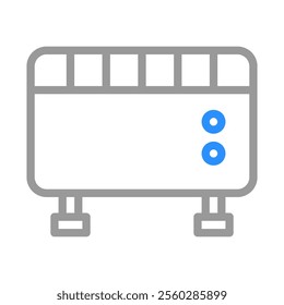 Electric heater icon. Concept of heating, warmth, and comfort.