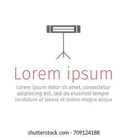 Electric heater isolated icon. Vector sign for web graphic.