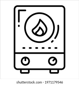 electric heater line vector Icon. that can be easily modified or edit