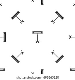 Electric heater pattern repeat seamless in black color for any design. Vector geometric illustration