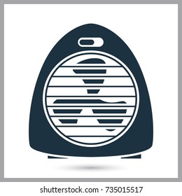Electric heater simple icon for web and mobile design