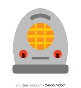 Diseño de icono plano del Vector del calentador eléctrico