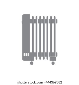 Electric heater vector icon.