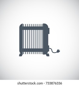Electric heater vector icon.