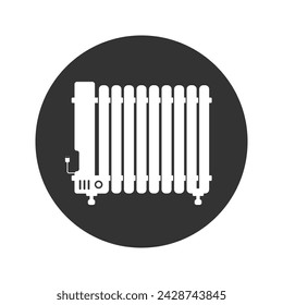 Icono del vector del calentador eléctrico en plano