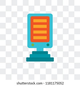 Electric heater vector icon isolated on transparent background, Electric heater logo concept