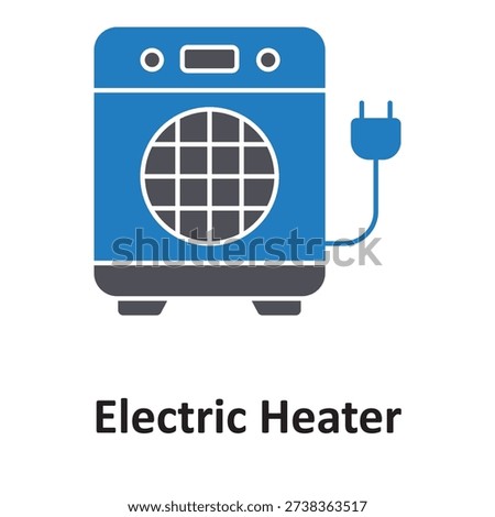 Electric heater Vector icon which can easily modify or edit


