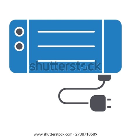 Electric heater Vector icon which can easily modify or edit

