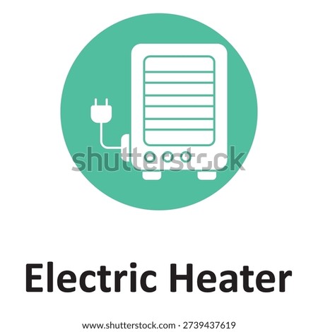 Electric heater Vector icon which can easily modify or edit

