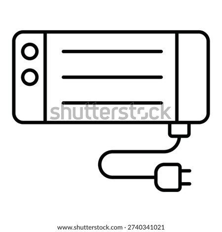 Electric heater Vector icon which can easily modify or edit

