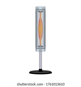 Electric heater vector icon.Cartoon vector icon isolated on white background electric heater.